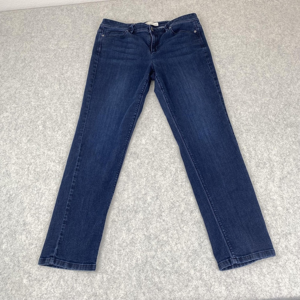 J. Jill Denim Authentic Fit Jeans Womens 10 (32x28) Blue Mid Rise Slim Straight